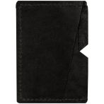 Обложка-карман для карт и пропусков OfficeSpace, 3 отделения, 10*7см, натуральная кожа, черный