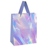 Пакет подарочный 18*23*10см MESHU "Diamond",  голографическая ламинация