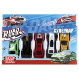 Набор игрушечных машин Технопарк "Гоночные машины. Суперкар", 5шт., металл., 7,5см