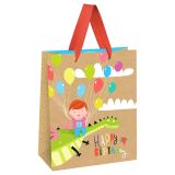 Пакет подарочный 18*23*10см MESHU "Happy Birthday. Dragon", выб. лак, крафт, мальчик