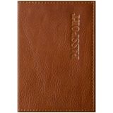 Обложка для паспорта OfficeSpace "Элегант", кожа, светло-коричневый