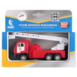 Машина игрушечная Технопарк "Пожарная машина", KAMAZ, металл., 12см, инерционная, с подвижными элементами