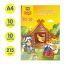 Картон цветной А4, Мульти-Пульти, 10л., 10цв., лакированный, в папке, 