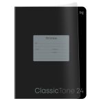 Тетрадь 24л., линия BG "Классический цвет", пластиковая обложка, черный