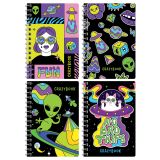 Записная книжка А6 80л. на гребне BG "Безумный неон"