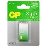 Батарейка GP Super G-Tech MN1604 (6LR61) Крона, алкалиновая, BC1