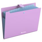 Папка 12 отделений Berlingo "Haze", А4, 600мкм, на кнопке, сиреневая