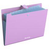 Папка 12 отделений Berlingo "Haze", А4, 600мкм, на кнопке, сиреневая