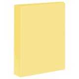 Папка на 4 кольцах СТАММ А4, 40мм, 500мкм, пластик, пастель, желтая