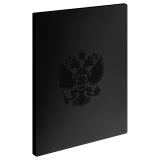 Папка с боковым зажимом СТАММ "Герб" А4, 17мм, 700мкм, пластик, черный