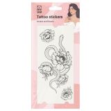 Наклейка-тату MESHU, "Snakes and flowers", 8*17см, инд. уп., европодвес