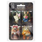 Закладки магнитные для книг, 4шт., MESHU "Аристократы", матовая ламинация, фольга