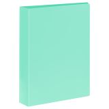 Папка на 4 кольцах СТАММ А4, 40мм, 500мкм, пластик, пастель, мятная