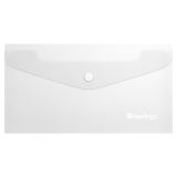 Папка-конверт на кнопке Berlingo "Soft Touch", C6, 200мкм, софт-тач, прозрачная