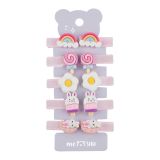 Заколки для волос MESHU, прищепки с топперами, ассорти, 10шт., 3,5см, европодвес