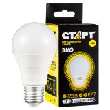 Лампа светодиодная Старт LED, серия "WS" 15W30, тип А "груша", E27, 2700К, теплый свет, 25000ч