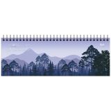 Планинг недатированный 56 листов, 285*100 мм, картон, BG "Горный пейзаж", отд.фольгой