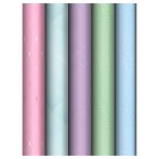 Упаковочная бумага глянц. 70*100см, MESHU "Пастельные цвета", 80г/м2, ассорти 5 дизайнов