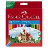 Карандаши цветные Faber-Castell "Замок", 24цв., шестигр., заточ., картон, европодвес