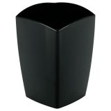 Подставка-стакан СТАММ "Тропик", пластиковая, квадратная, черная