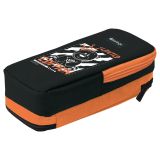 Пенал 2 отделения, 205*80*55 Berlingo "Glow Teddy", полиэстер, внутренний органайзер, магнит