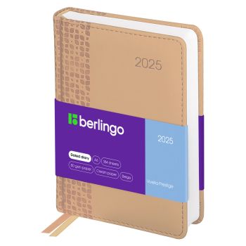 Ежедневник датированный 2025г., А6, 184л., кожзам, Berlingo 