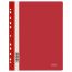 Папка-скоросшиватель пластик. перф. СТАММ А4, 180мкм, красная с прозр. верхом