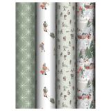 Упаковочная бумага глянц. 70*100см, MESHU "Winter time", 80г/м2, ассорти 5 дизайнов