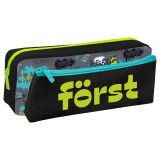 Пенал мягкий 2 в 1, 1 отделение, 205*80*40 Först "Freestyle", съемная косметичка на липучке