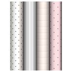 Упаковочная бумага глянц. 70*100см, MESHU "Шарм", 80г/м2, ассорти 4 дизайна