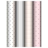 Упаковочная бумага глянц. 70*100см, MESHU "Шарм", 80г/м2, ассорти 4 дизайна