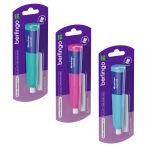 Точилка пластиковая с ластиком Berlingo "Supertwist" 1 отверстие, блистер, ассорти