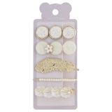 Заколки для волос MESHU, цвет перламутр, 5шт., европодвес