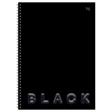 Тетрадь 80л., А4 клетка на гребне BG "Just black", soft-touch ламинация, выб. лак, твердая обложка