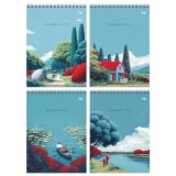 Блокнот А5 60л. на гребне BG "Умиротворение", твердая подложка