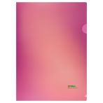 Папка-уголок СТАММ "Сияние" А4, 180мкм, пластик, непрозрачная, розовый