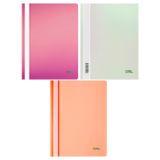 Папка-скоросшиватель пластик СТАММ "Сияние" А4, 180мкм, с прозр. верхом, ассорти