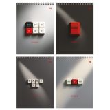 Блокнот А5 60л. на гребне BG "Нажми кнопку", твердая подложка