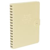 Ежедневник недатированный, А5, 136л., мягкий переплет, экокожа, BG "Embrace. Butter", сливочный, на гребне