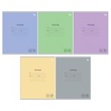 Тетрадь 24л., клетка BG "Однотонная", Микс