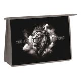 Папка для труда 2 отделения, А4, ArtSpace "King", пластик, на молнии