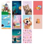 Набор открыток Арт и Дизайн  "Ассорти №21" 121*183мм, 10 дизайнов