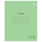 Тетрадь 24л., линия BG "Однотонная", зеленая