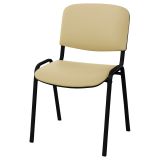 Стул Фабрикант "Изо" DO, №122 (кремовый), BL, каркас черный, обивка экокожа кремовый