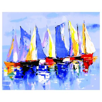 Картина по номерам на холсте ТРИ СОВЫ 