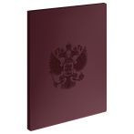 Папка с боковым зажимом СТАММ "Герб" А4, 17мм, 700мкм, пластик, гранат