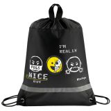 Мешок для обуви 1 отделение Berlingo "I'm really a nice guy", 360*460мм, вентиляционная сеточка, светоотражающая полоса