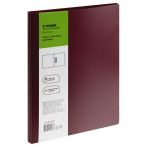 Папка с боковым зажимом СТАММ "Диагональ" А4, 17мм, 700мкм, пластик, гранат