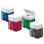 Точилка пластиковая Berlingo "Perfect" 1 отверстие, контейнер, ассорти