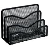 Лоток-сортер вертикальный СТАММ, металл, 3 секции, черный